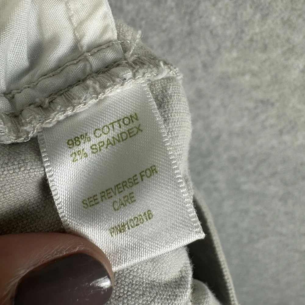 Garnet Hill Women's Size 6 Off White (Ivory) Corduroy Velvet‎ Jeans Cotton Blend